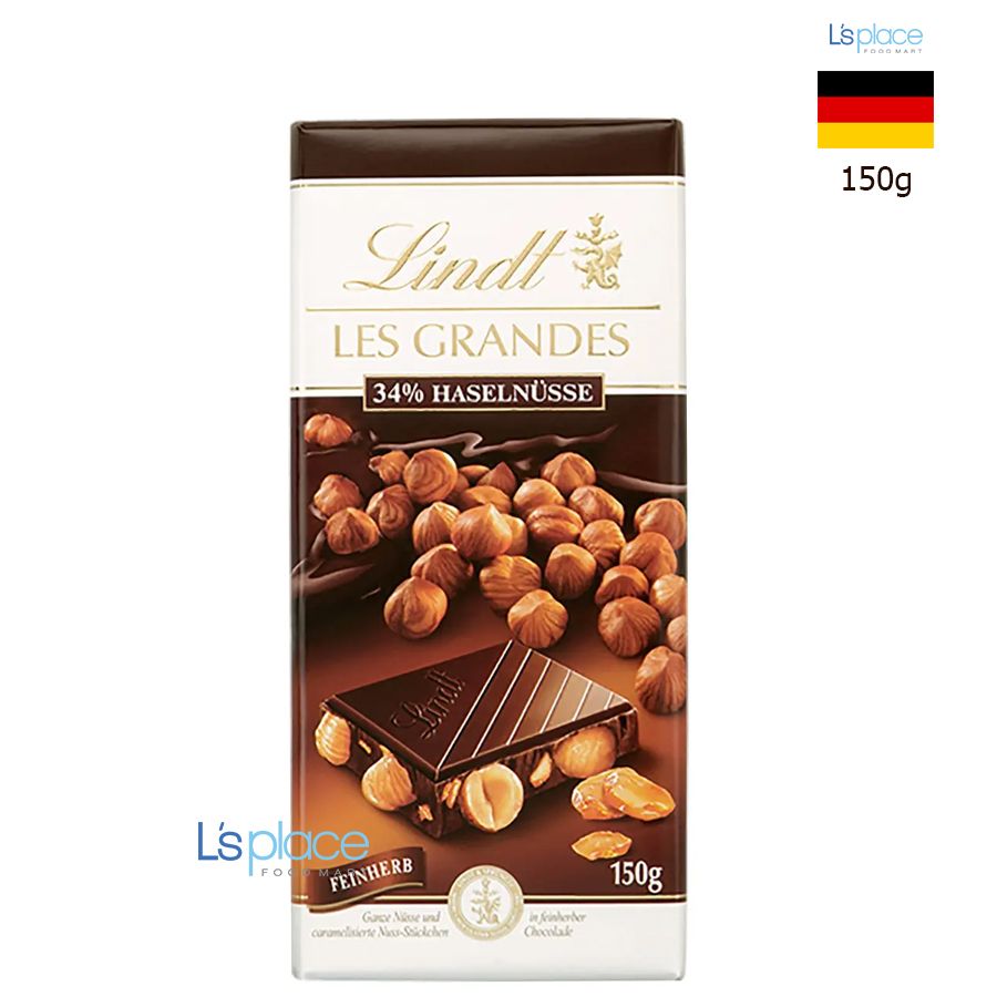 Lindt Les grandes Sô cô la đen & Hạt dẻ