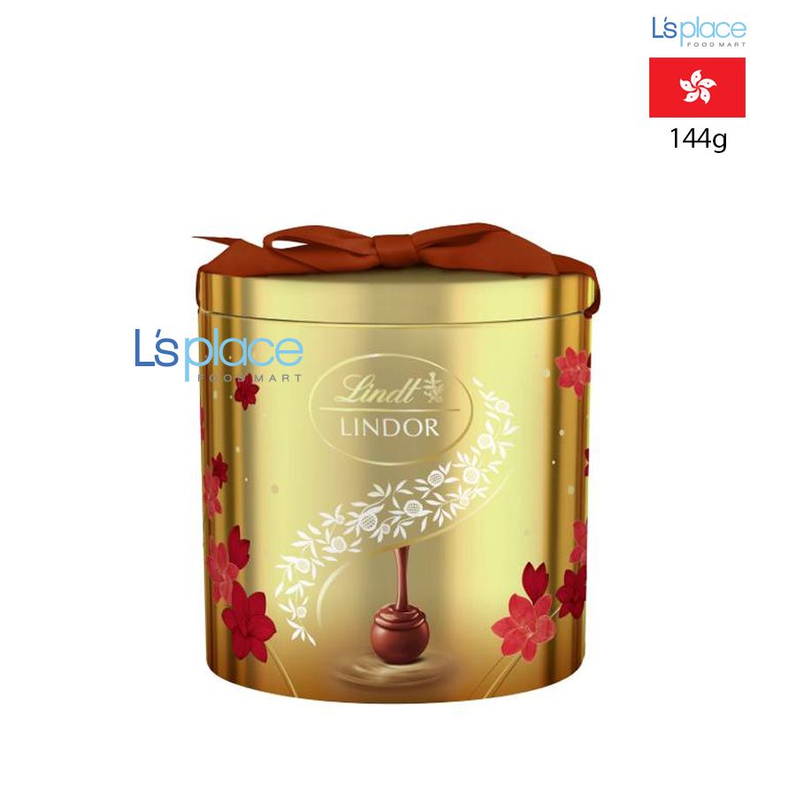 Lindt Lindor socola hộp thiếc Oval vàng