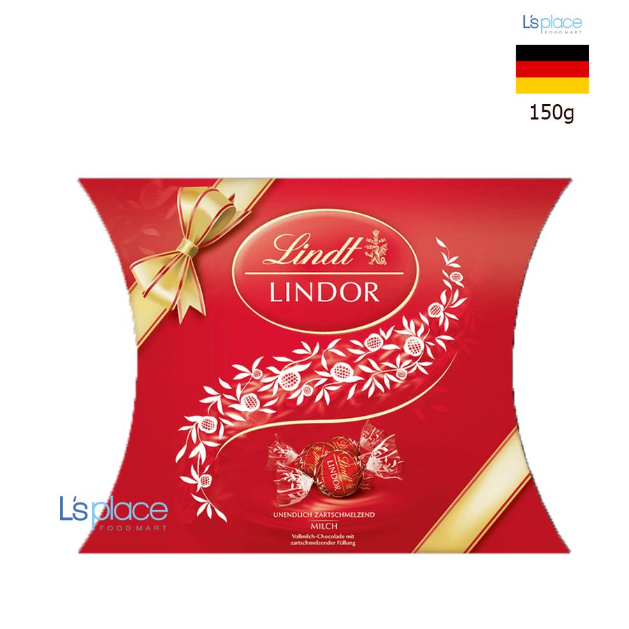 Lindt socola sữa Lindor hộp hình gối đỏ – L's Place Foodmart