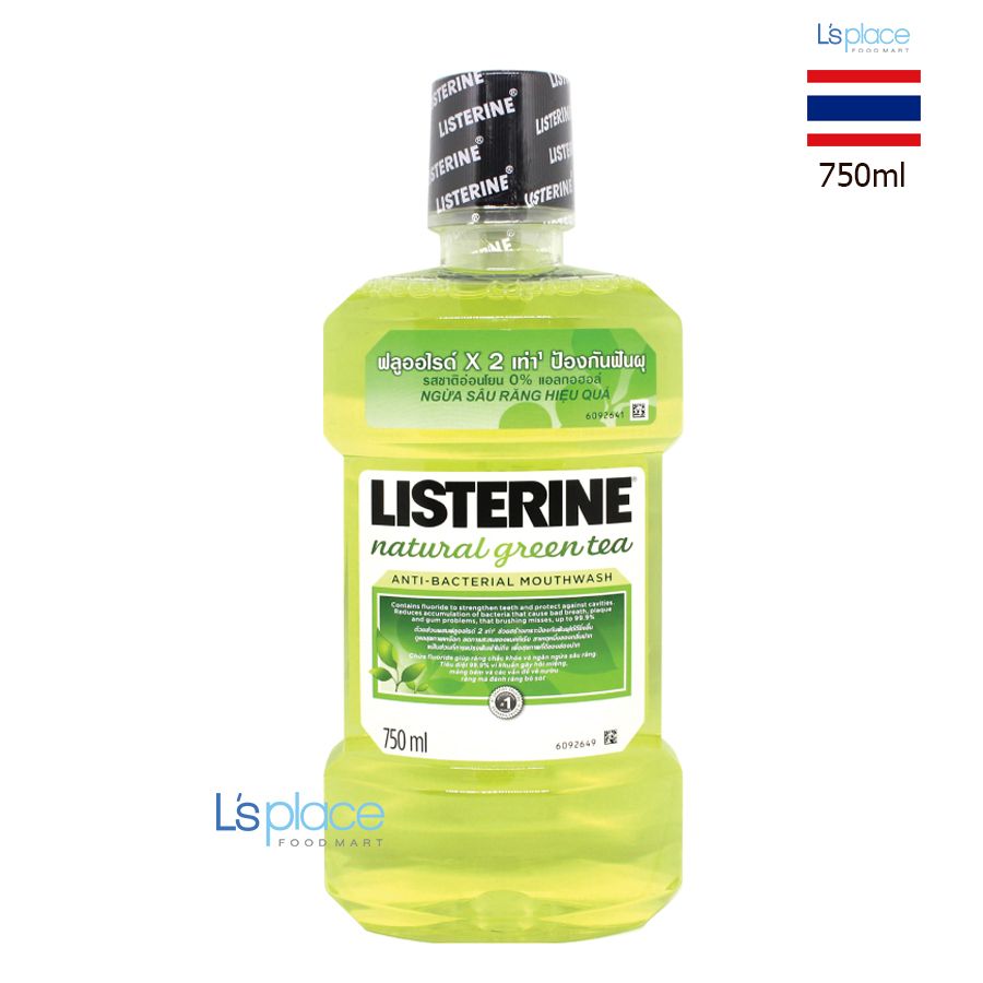 Listerine Nước súc miệng hương trà xanh chai lớn