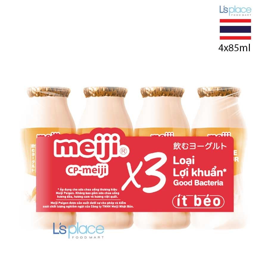 Meiji Sữa chua uống vị cam vỉ 4 chai