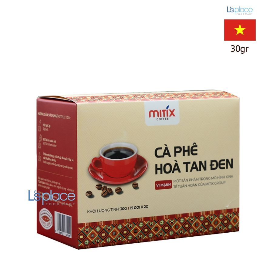 Mitix Cà phê đen hòa tan vị mạnh