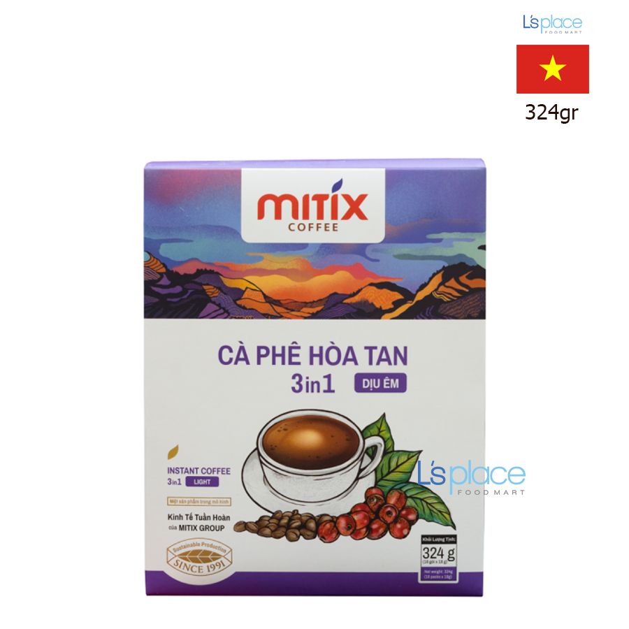 Mitix Cà phê Dịu êm 3in1 hộp lớn