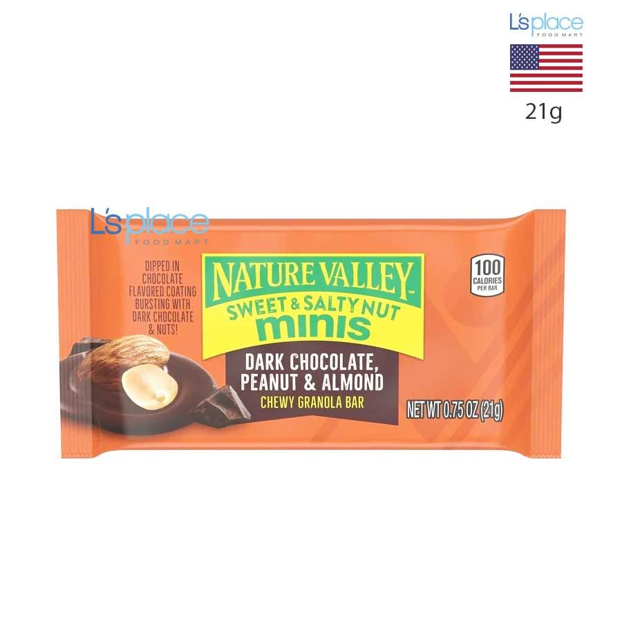 Nature Valley Thanh ăn sáng Minis socola đen đậu phộng & hạnh nhân