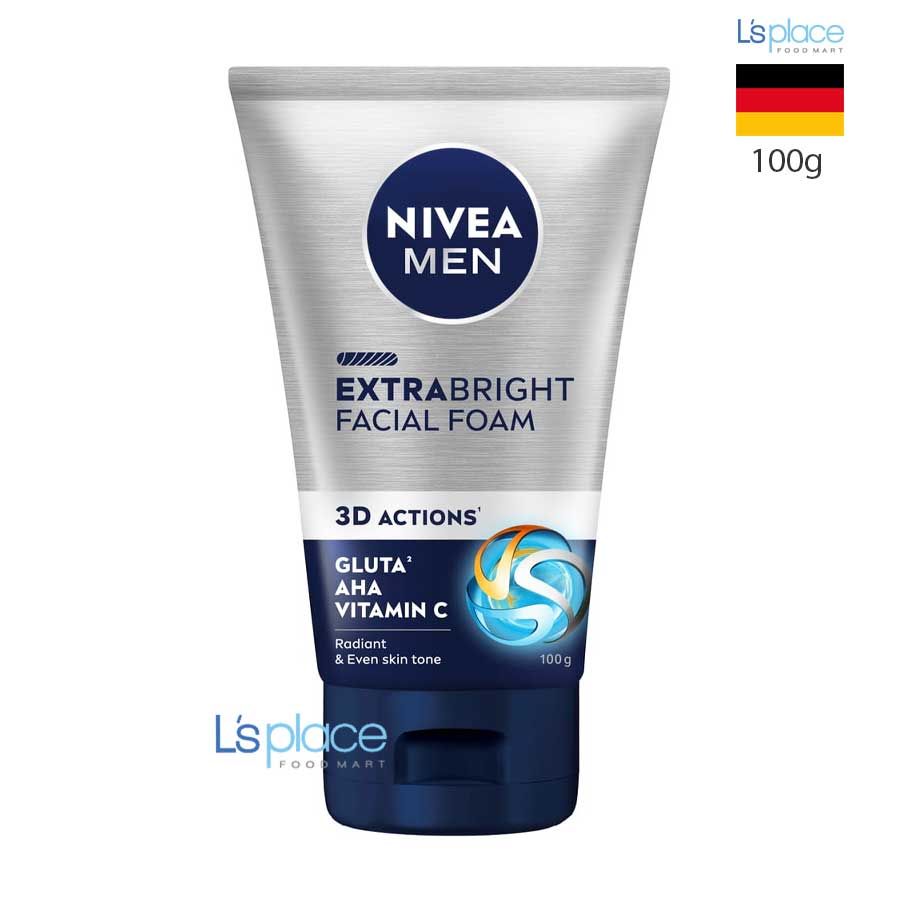 Nivea Men Sữa rửa mặt Extra Bright Facial Foam