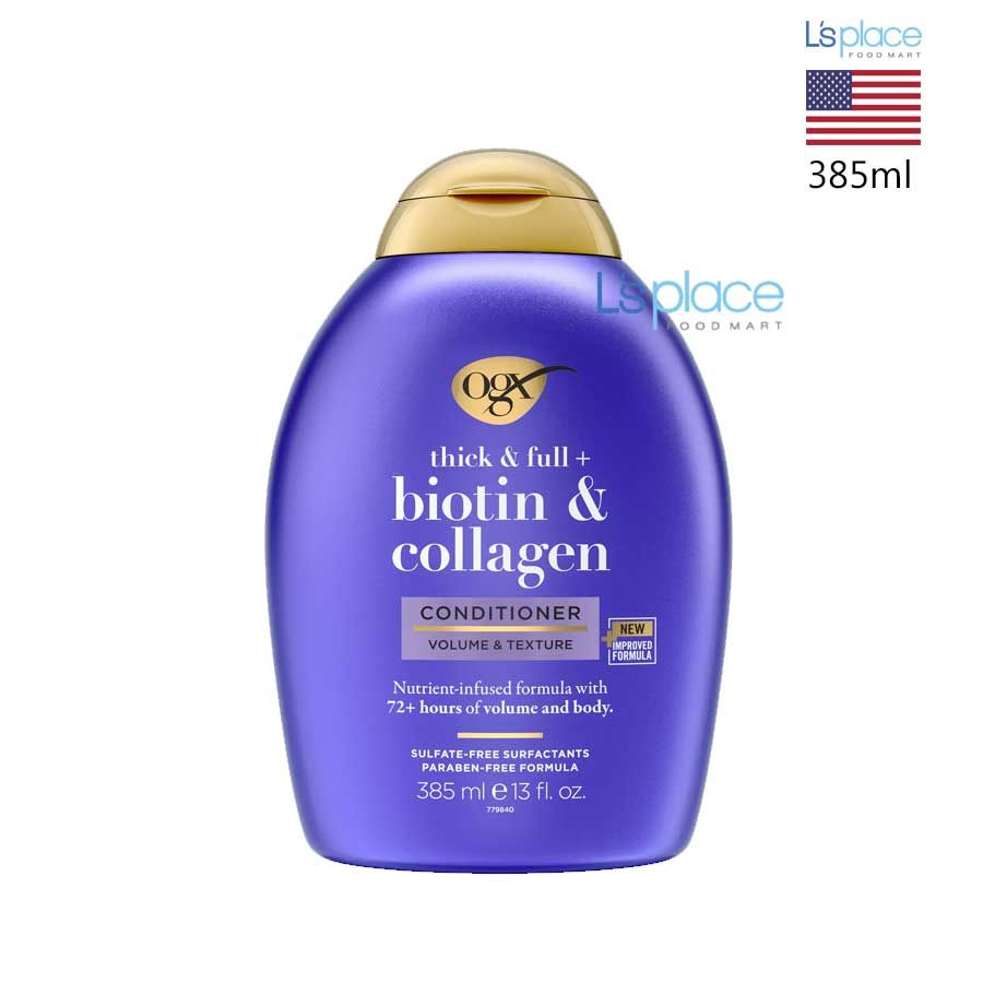 Ogx biotin dầu xả làm dầy tóc chứa collagen