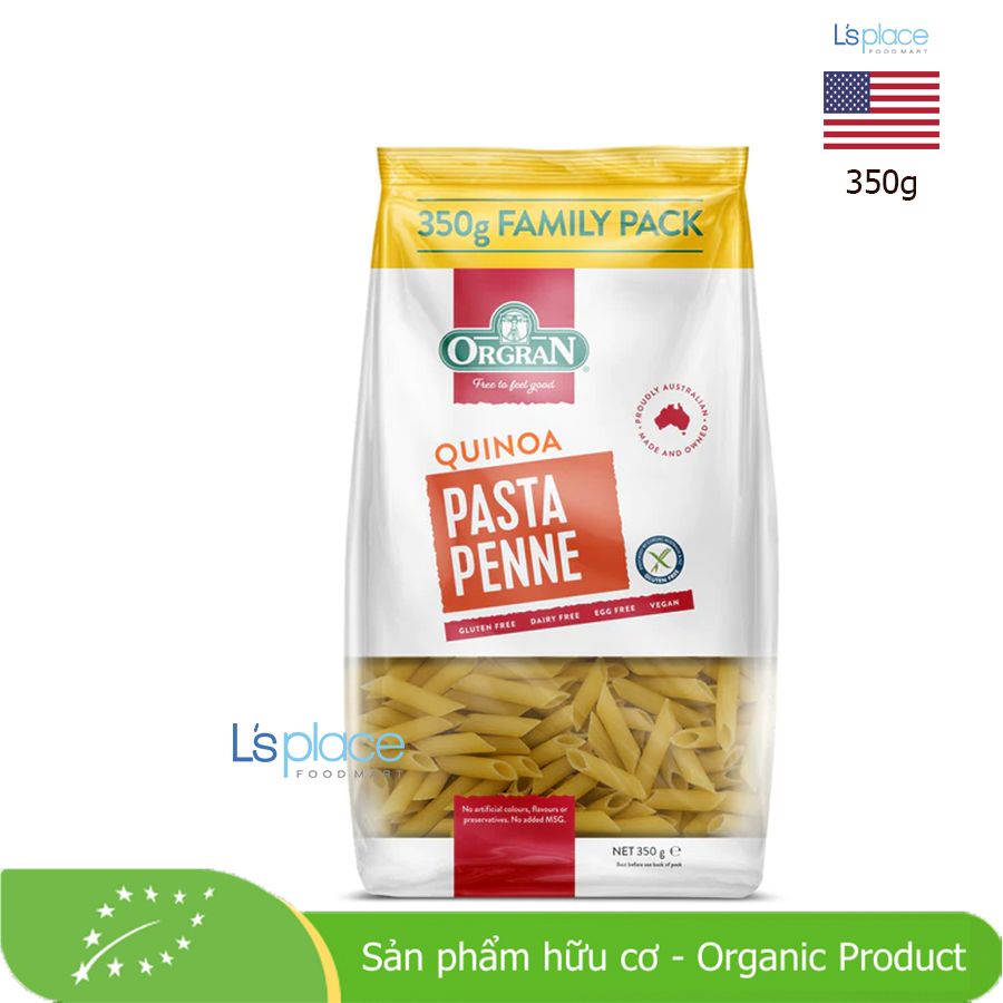 Orgran Mỳ Ý penne diêm mạch hữu cơ