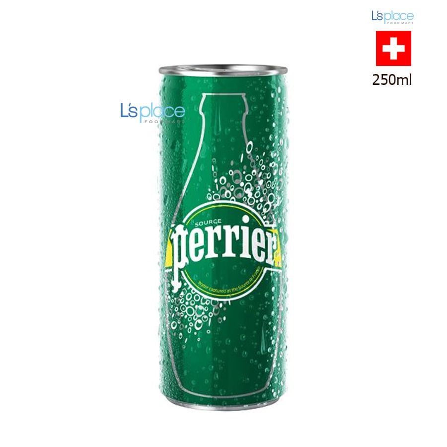 Perrier Nước khoáng có ga lon vị tự nhiên