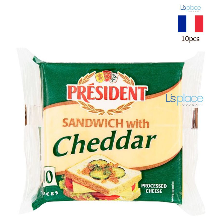 President Phomai cheddar cắt lát cho Sandwich