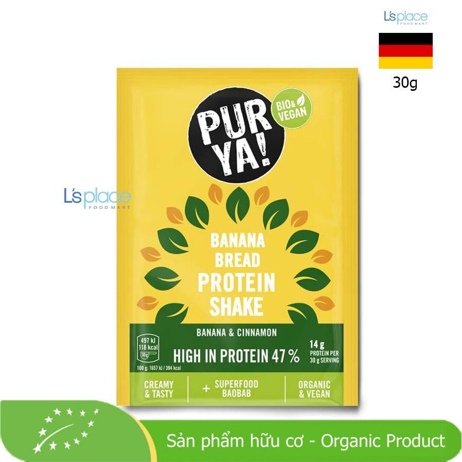 Pur Ya Bột Protein hữu cơ vị bánh mỳ chuối