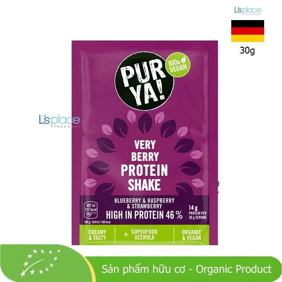 Pur Ya Bột Protein hữu cơ vị quả mọng