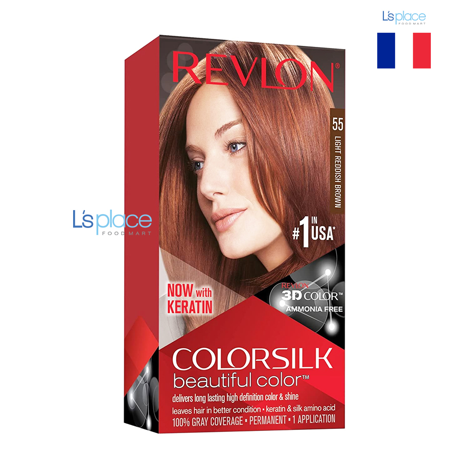 Revlon Colorsilk Thuốc nhuộm tóc màu nâu đỏ sáng số 55 – L's Place Foodmart Revlon Colorsilk Thuốc nhuộm tóc màu nâu đỏ sáng số 55 – L's Place Foodmart
