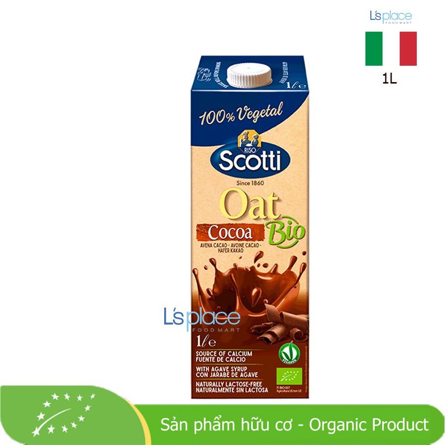 Riso Scotti Sữa yến mạch cacao hữu cơ