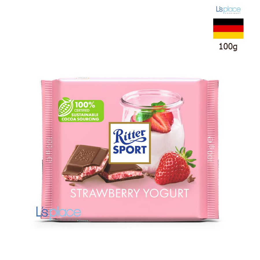 Ritter Sport Socola vị sữa chua dâu tây