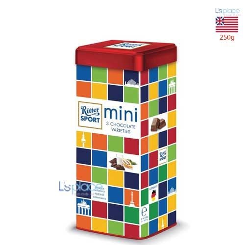 Socola Ritter Sport 3 vị hộp thiếc