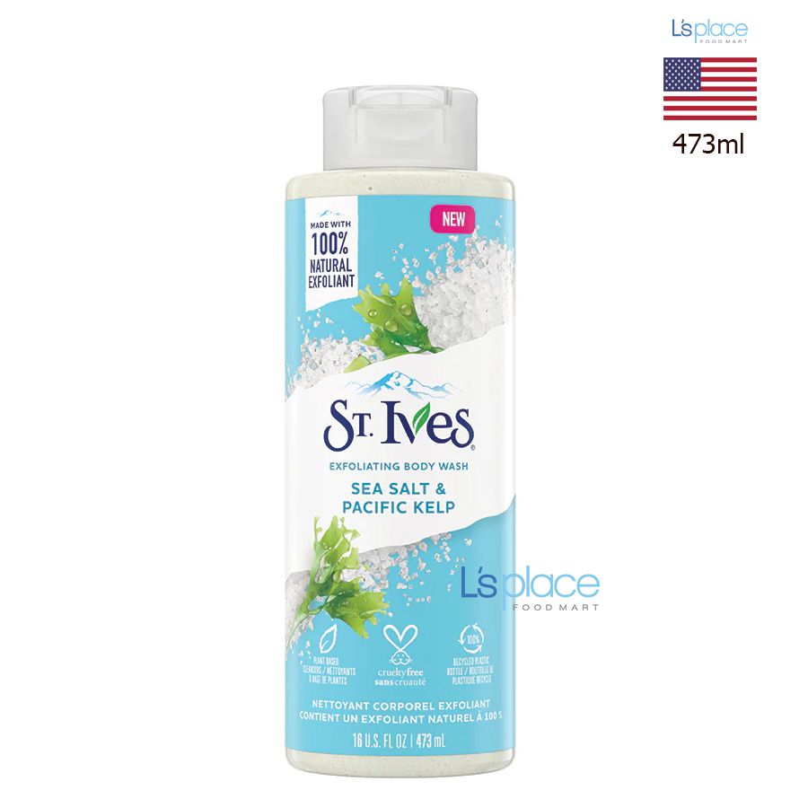 St.Ives Sữa tắm muối biển và tảo đại dương cỡ trung