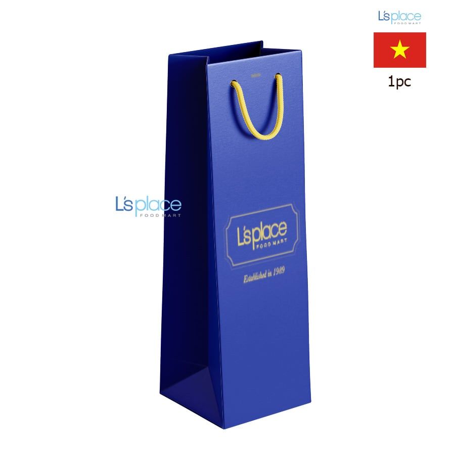 Túi giấy L's Place xanh đựng rượu