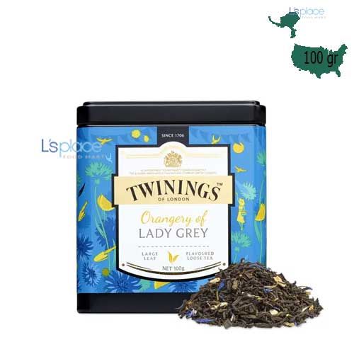 Twinings Trà Lady Grey hương cam hộp thiếc