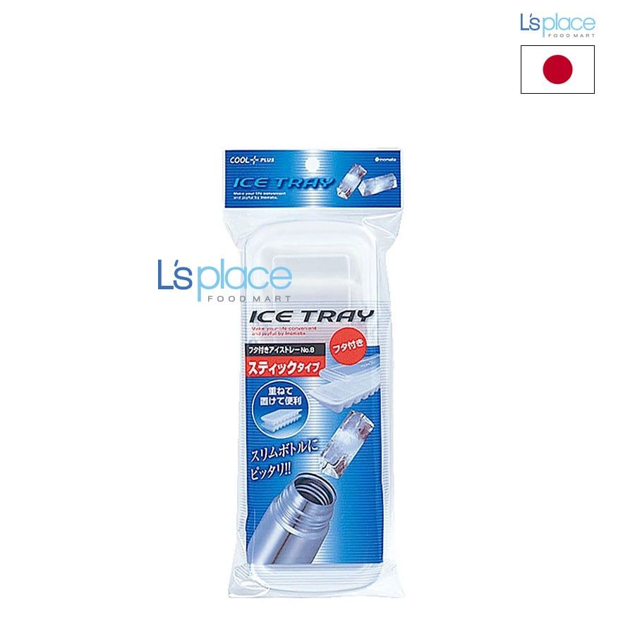 Inomata Khay đá 8 viên có nắp