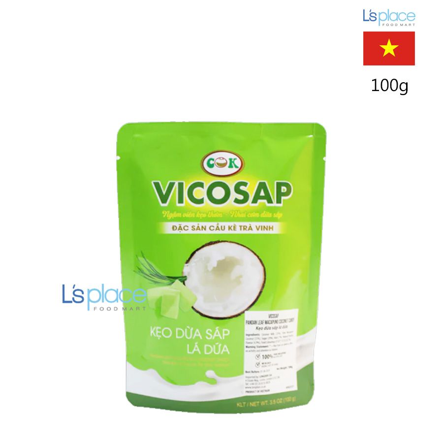 Vicosap Kẹo dừa sáp lá dứa