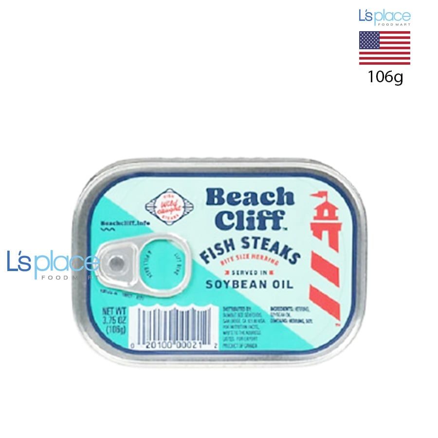 Beach Cliff Cá trích miếng Fish Steaks ngâm dầu đậu nành