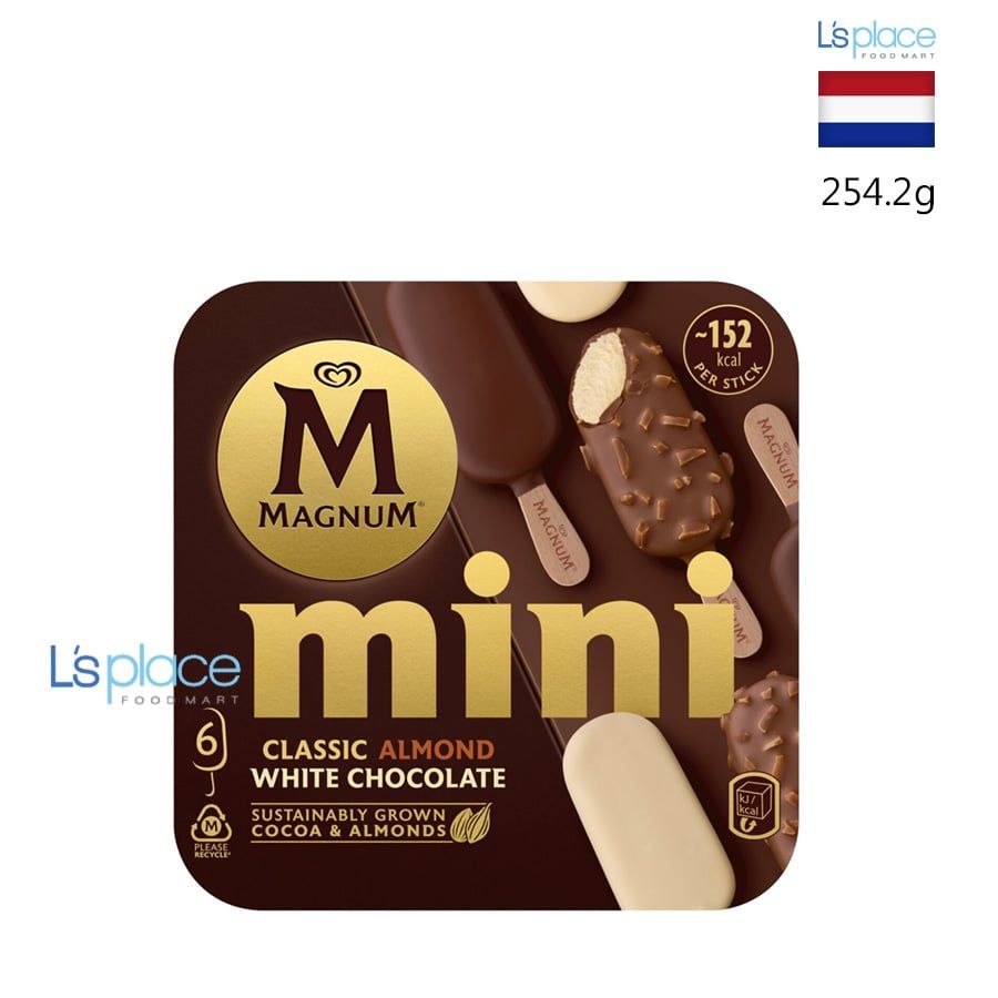 Magnum Kem Mini mix vị hạnh nhân cổ điển socola trắng