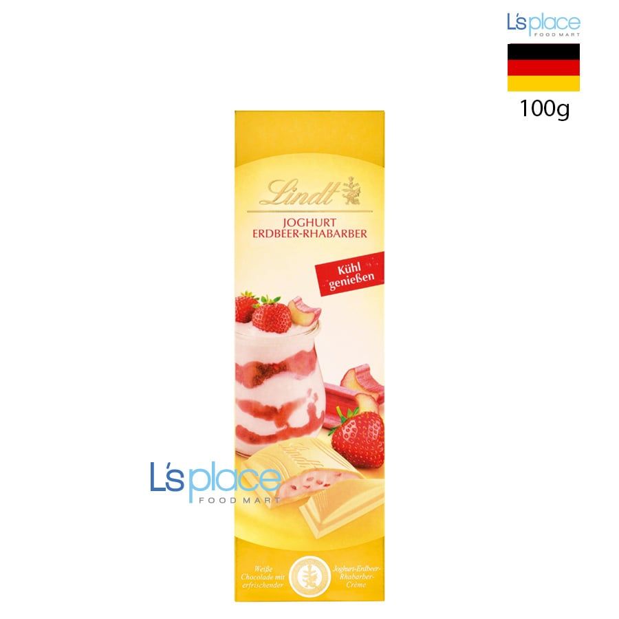 Lindt Kuhl genießen Socola sữa chua dâu tây
