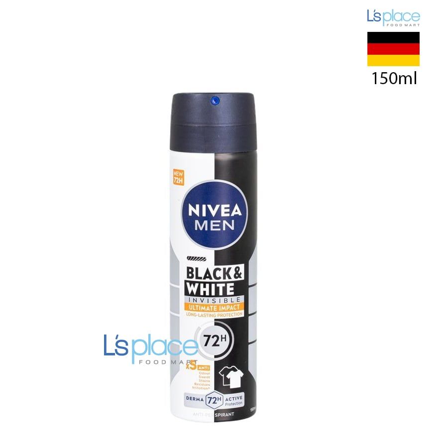 Nivea Men Xịt ngăn mùi Black & White Invisible Ultimate Impact