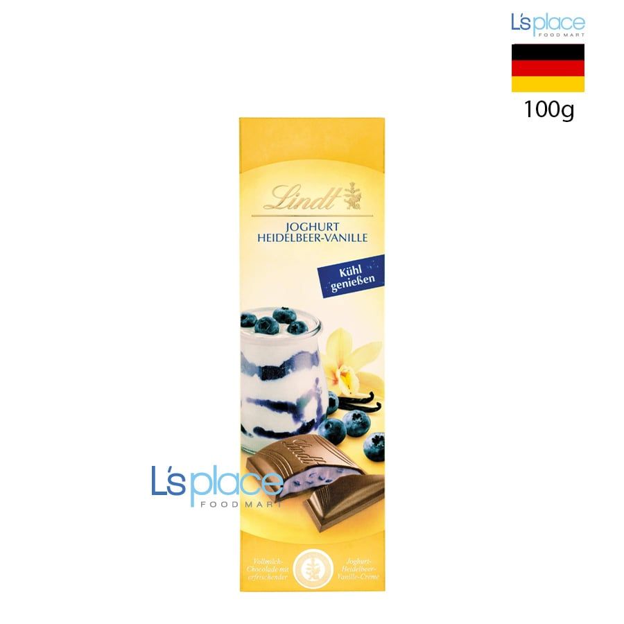 Lindt Kuhl genießen Socola sữa chua việt quất vani