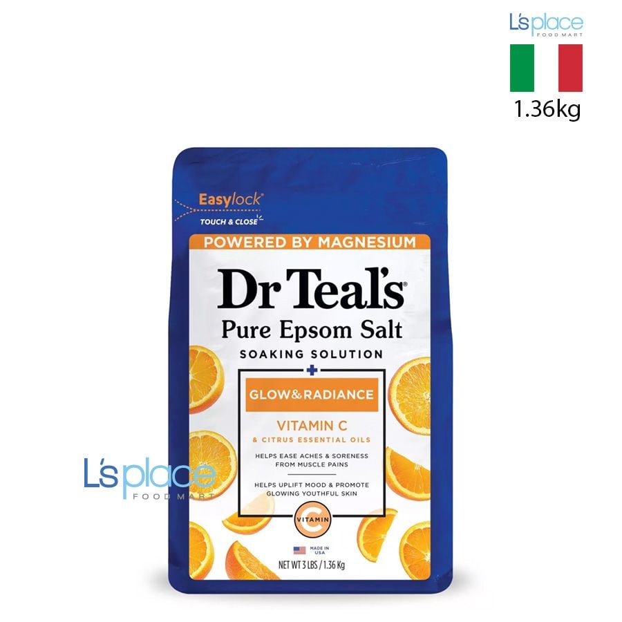 Dr Teal's Muối tắm Epsom Sáng da với Vitamin C