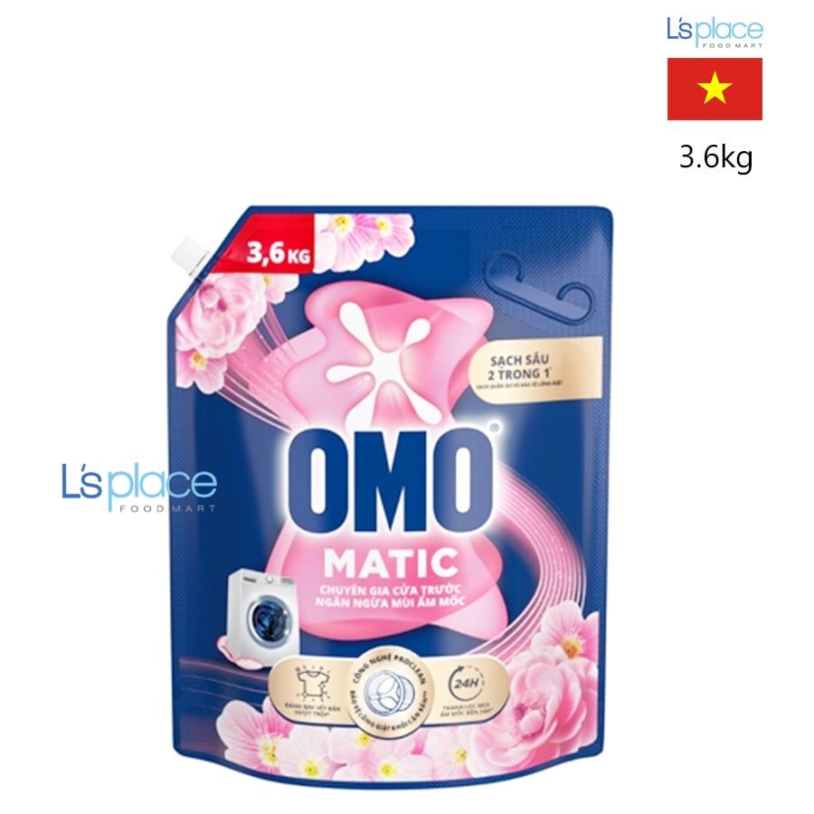 Omo Nước giặt cửa trước ngăn ngừa mùi ẩm mốc