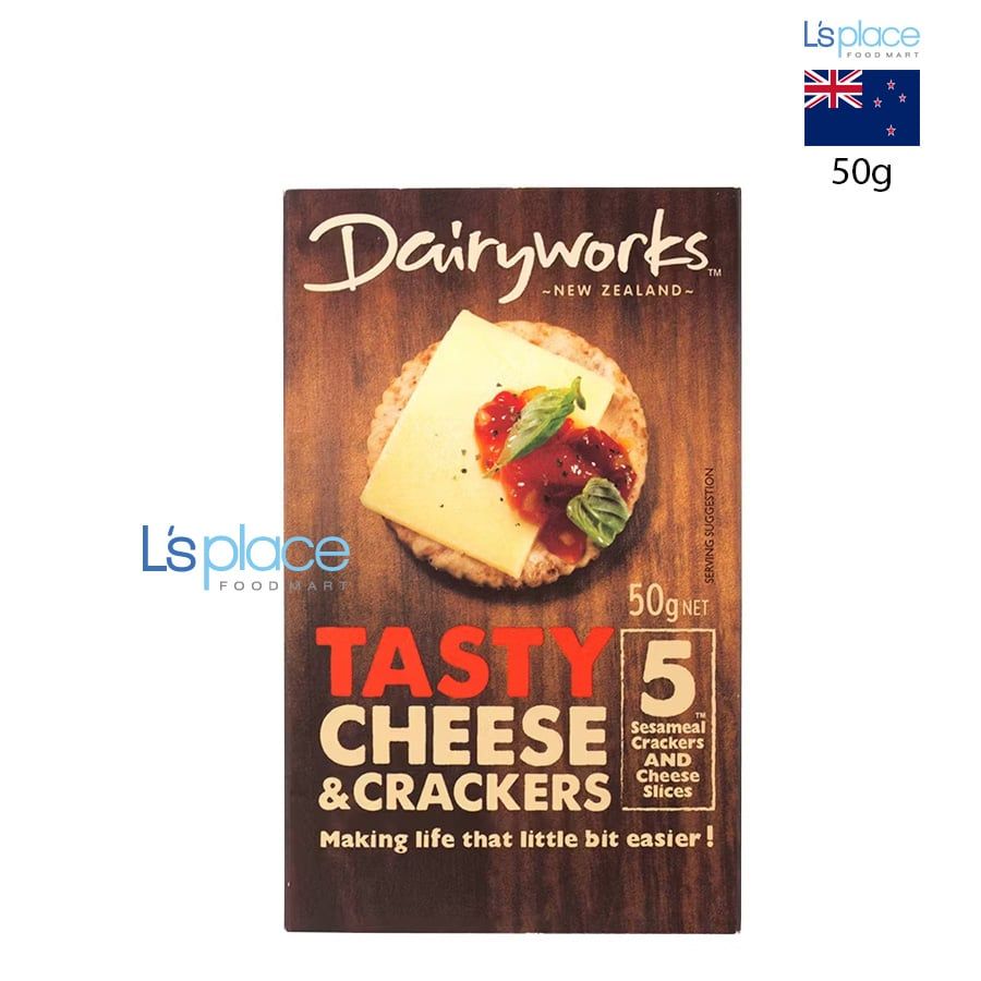 Dairyworks Phomai Tasty & bánh crackers gạo gói nhỏ