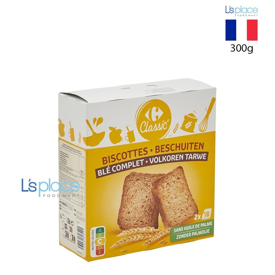 Carrefour Classic Bánh mỳ khô nguyên cám