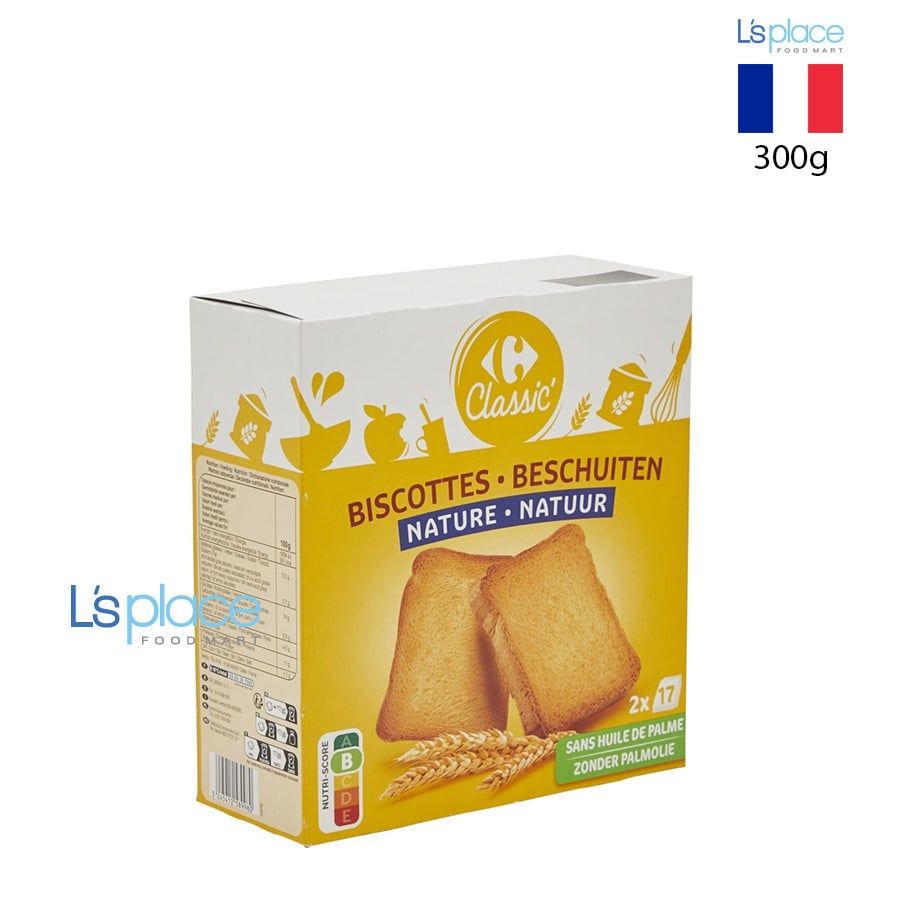 Carrefour Classic Bánh mỳ khô vị tự nhiên