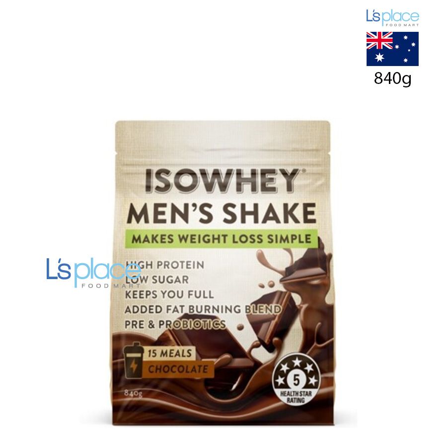 Isowhey Bột uống Men's Shake vị socola