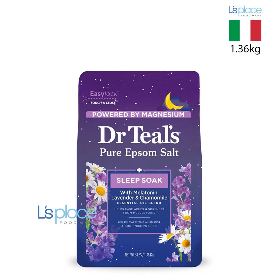 Dr Teal's Muối tắm Epsom ngủ ngon với oải hương & hoa cúc