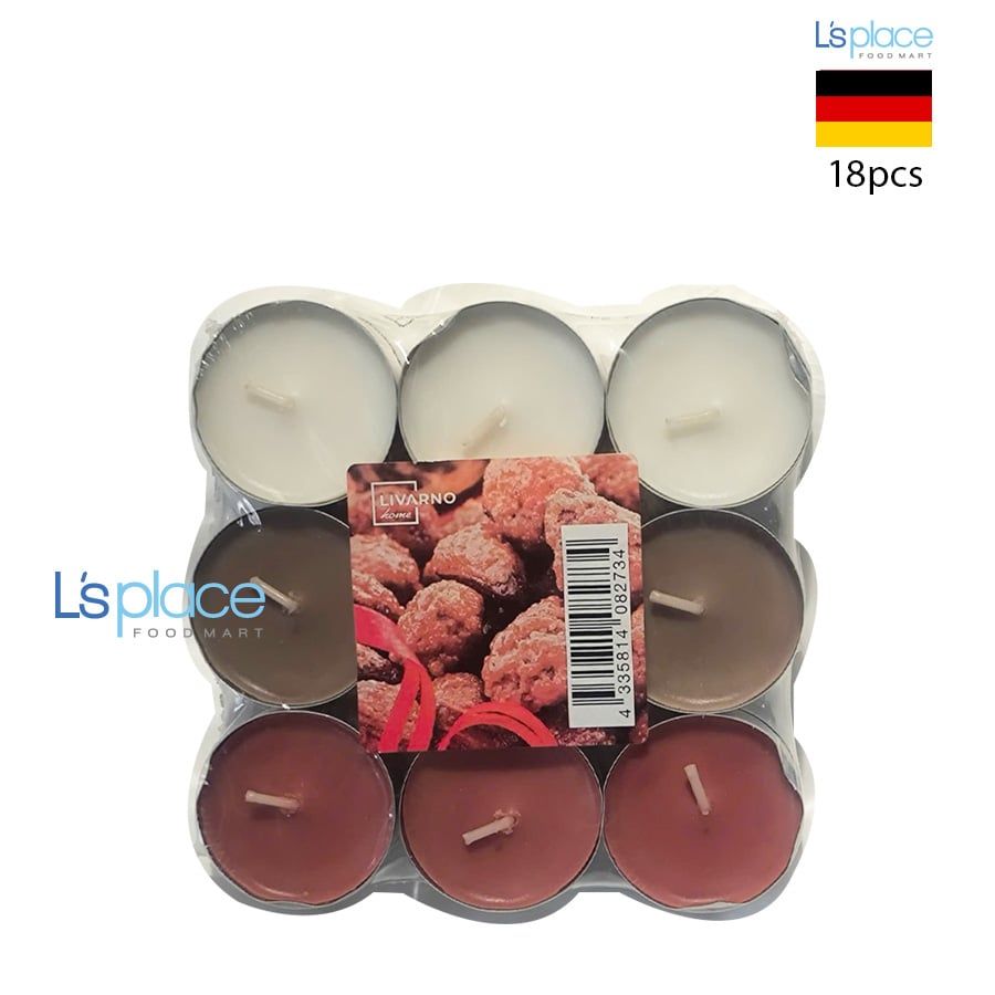 Livarno home Nến vỉ mini hương hạnh nhân nướng cacao