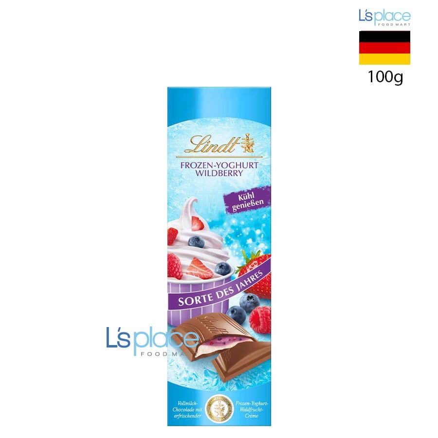 Lindt Kuhl genießen Socola sữa chua dâu rừng