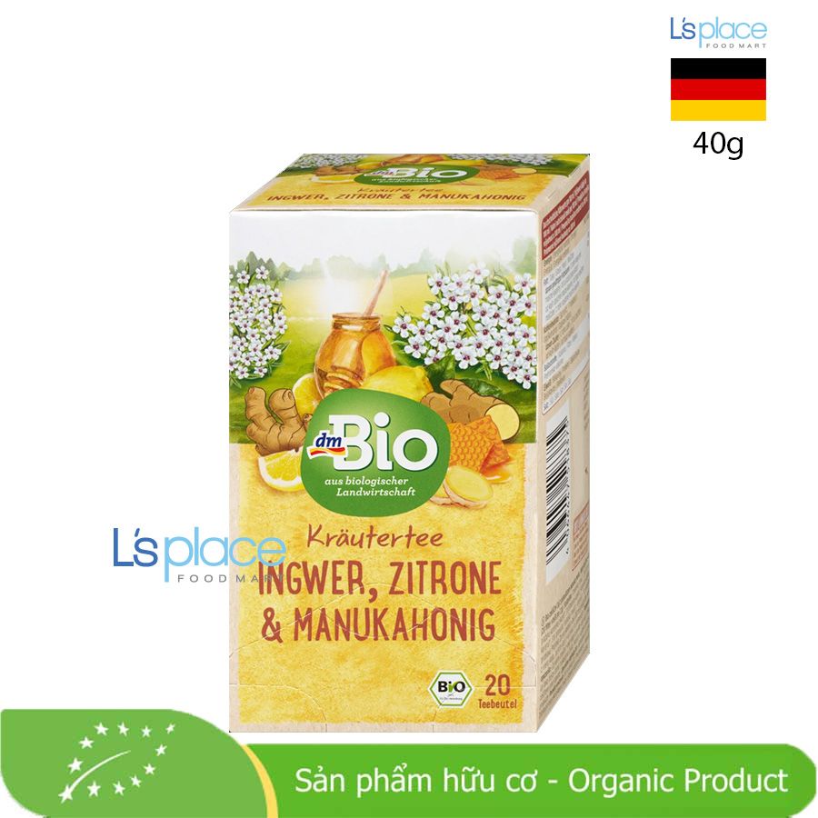 dmBio Trà thảo mộc chanh gừng mật ong Manuka hữu cơ