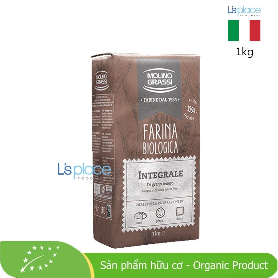 Molino Grassi Bột mì nguyên cám hữu cơ