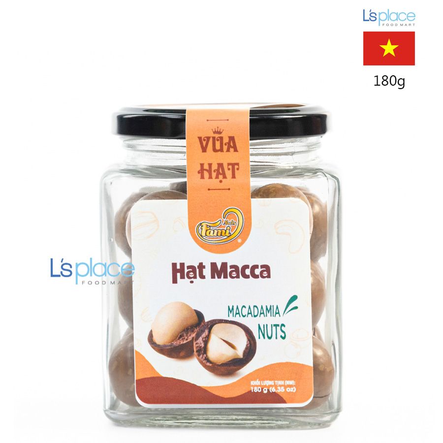 Faminuts Hạt macca nứt vỏ hũ thủy tinh