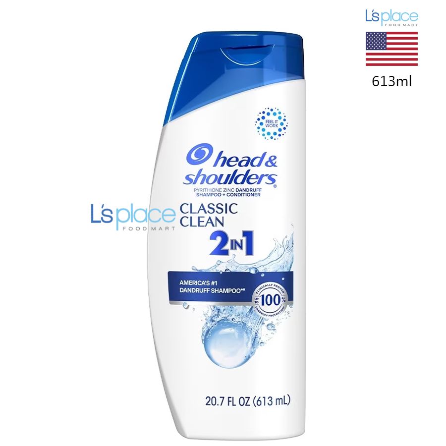 Head & Shoulders Dầu gội xả 2 trong 1 Classic Clean cỡ trung