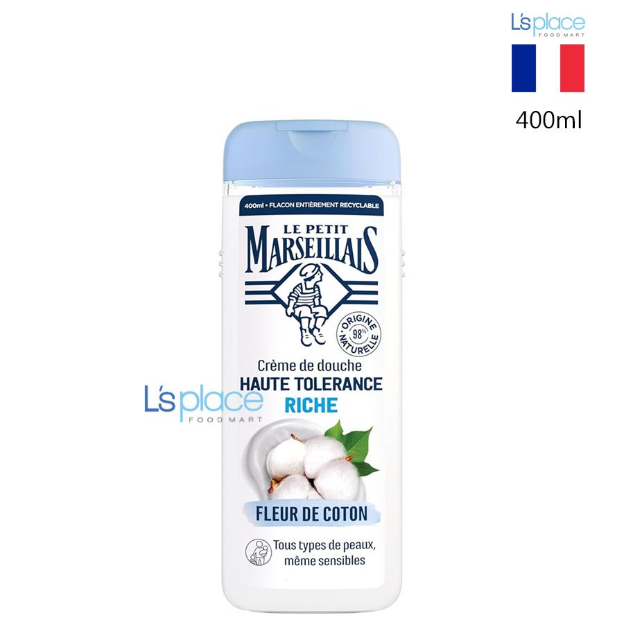 Le Petit Marseillais Kem tắm 98% hữu cơ hương hoa bông