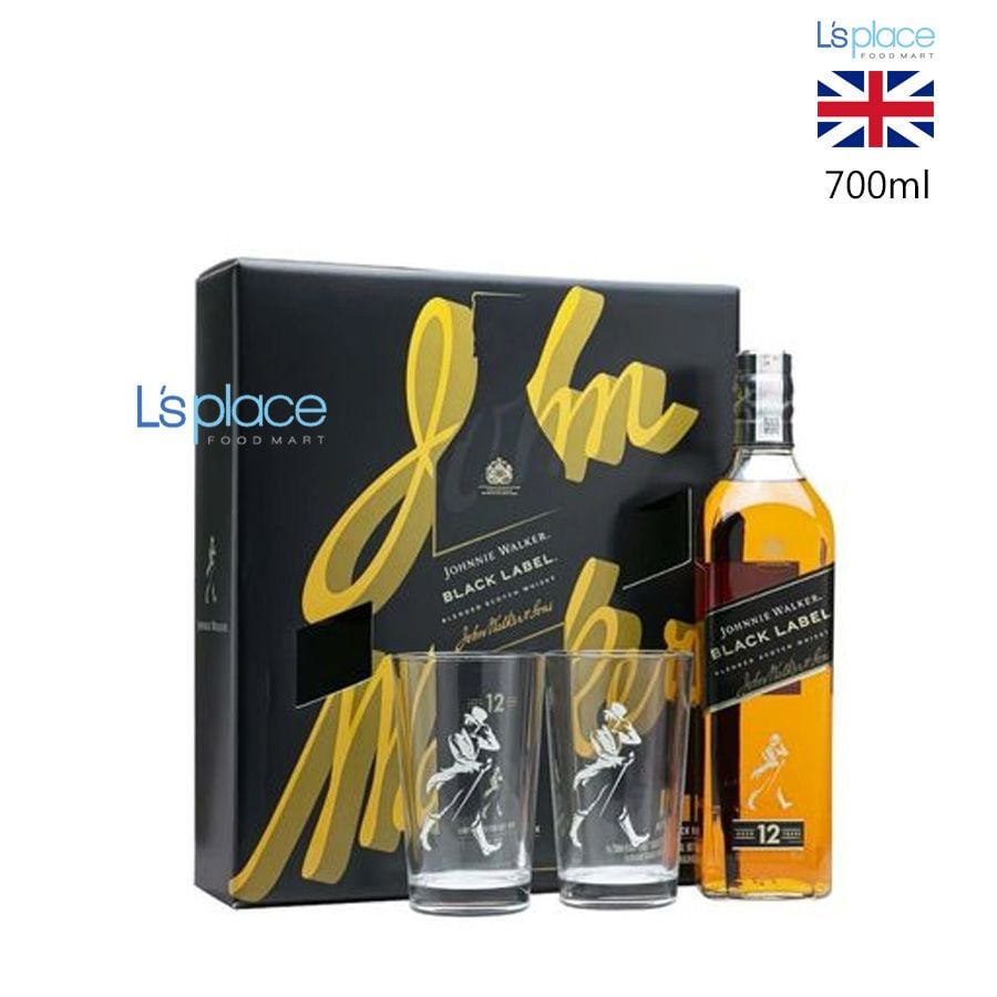Johnnie Walker Rượu Whiskey Black Label hộp quà