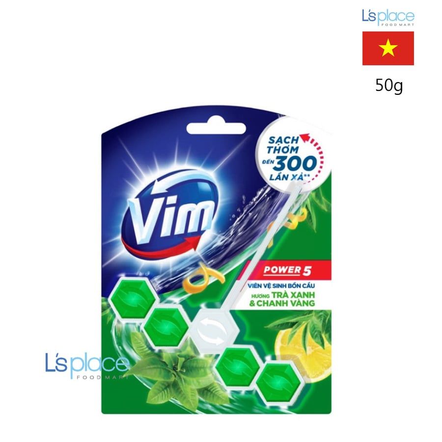 Vim Viên treo bồn cầu Trà xanh & Chanh vàng