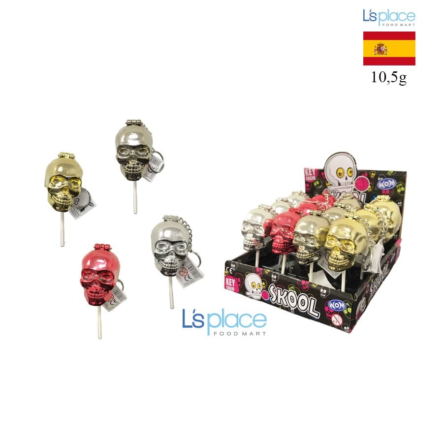 Skool Kẹo que móc chìa khóa hình đầu lâu