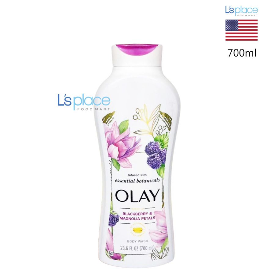 Olay Sữa tắm Essential Botanicals hương dâu đen & cánh Mộc lan
