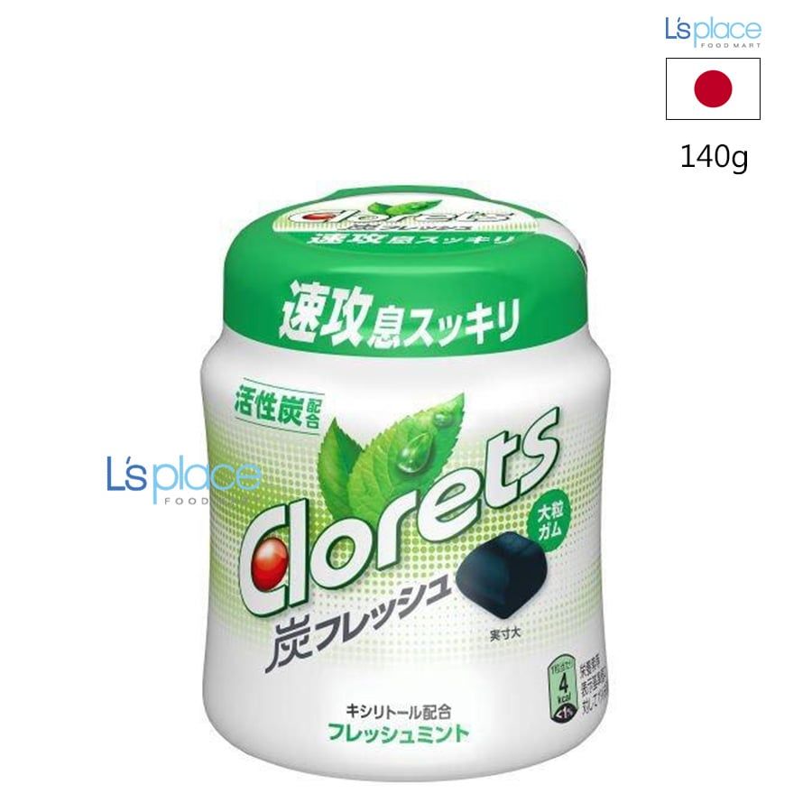 Clorets Kẹo cao su than hoạt tính vị bạc hà
