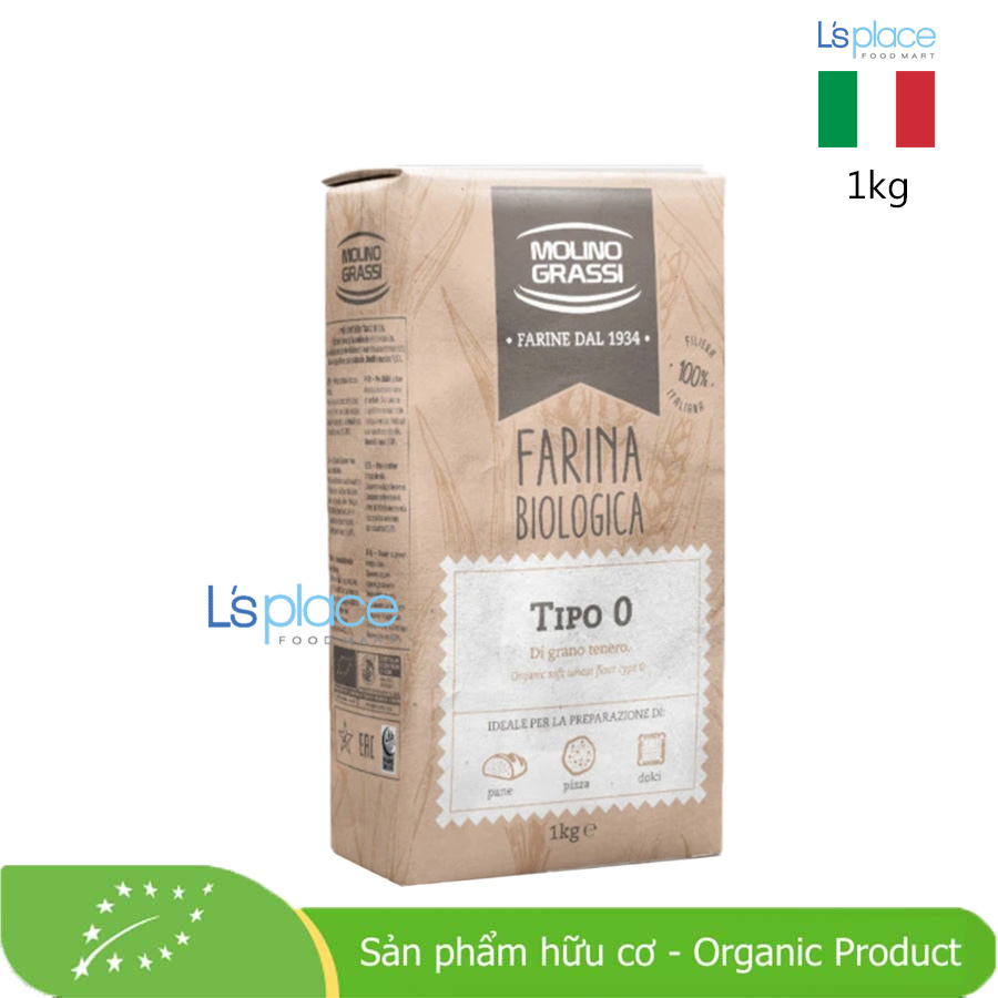 Molino Grassi bột mì đa dụng hữu cơ type 0 – L's Place Foodmart