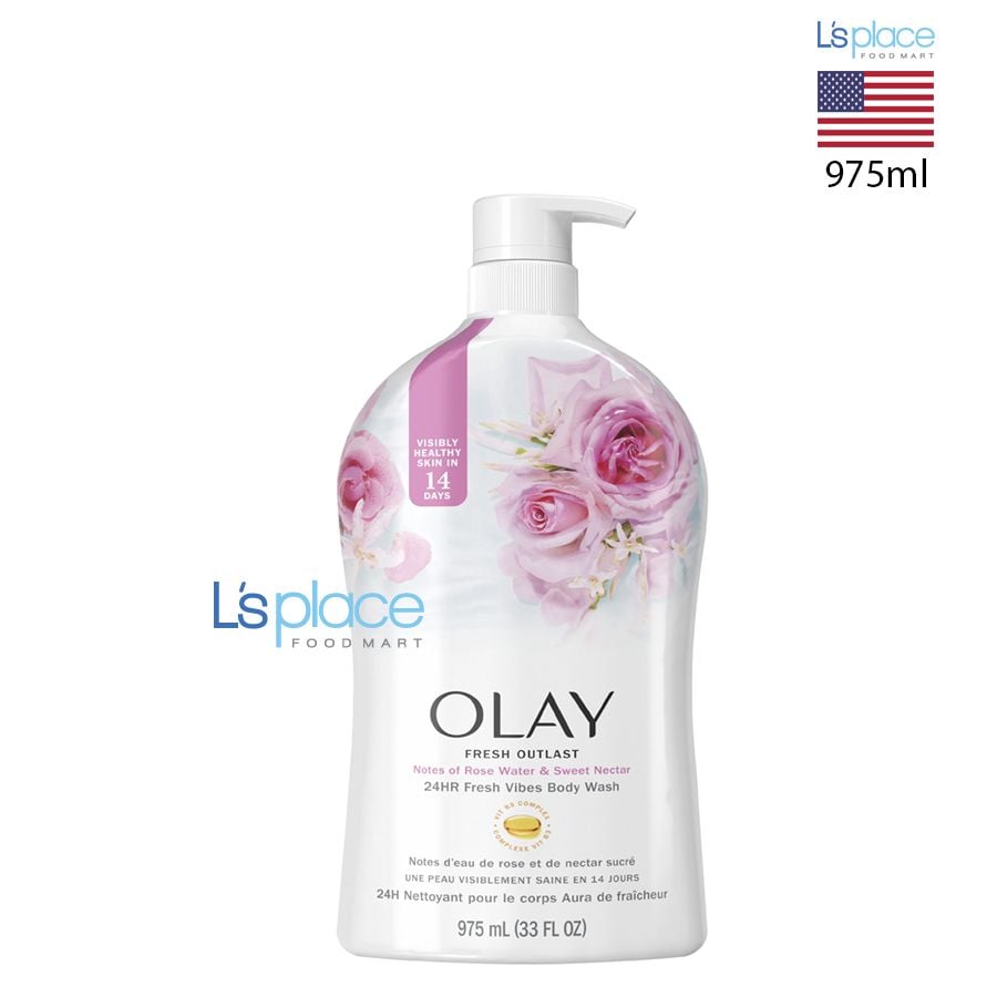Olay Sữa tắm nước hoa hồng Fresh Outlast